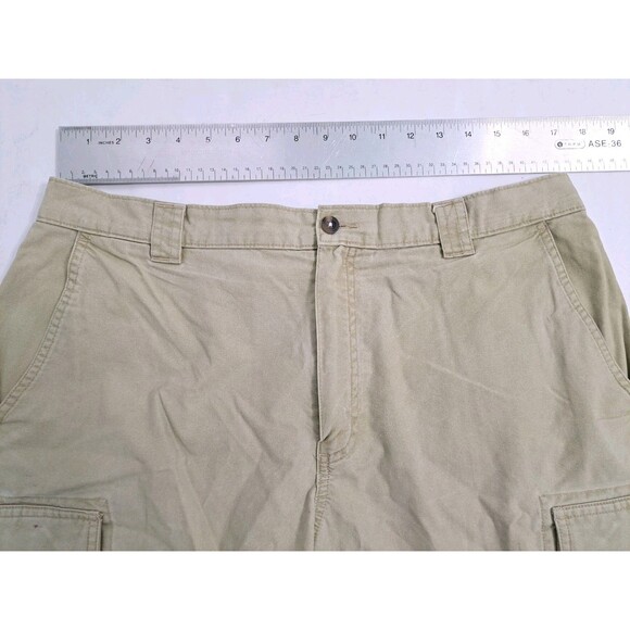 LL Bean Tropic Weight Cargo Shorts Khaki Men's Size 36 Safari Trail Hiking Tan - Picture 7 of 9